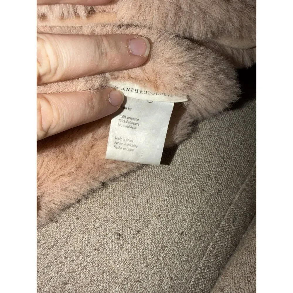 Anthropologie Home Faux Fur Throw - Pink 51